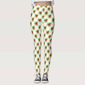 Green Shamrock Polka dot Ladybug St. Patrick's Day Leggings
