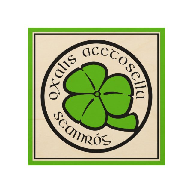 Green Shamrock Saint Patrick's Day Floral Art (Front)