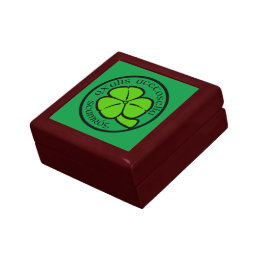 Green Shamrock Saint Patrick's Day Floral Art Gift Box