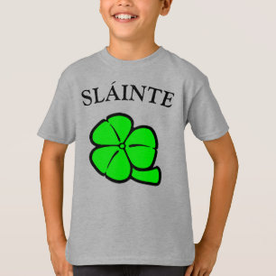 Green Shamrock Saint Patrick's Day Floral Art T-Shirt