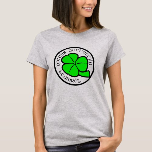 Green Shamrock Saint Patricks Day Floral Art T_Shirt