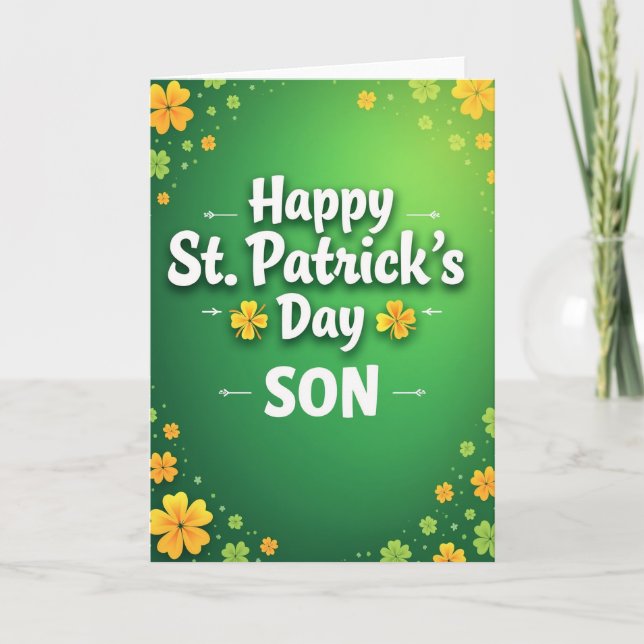 Green Shamrock Son Card (Front)