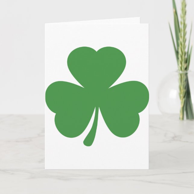 green shamrock st. patrick´s day card (Front)