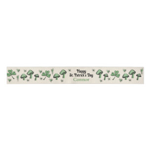 Green Shamrock St Patrick's Day 3" Grosgrain Ribbon