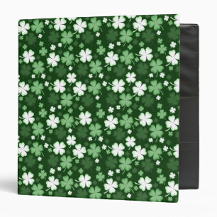 Green Shamrock, St. Patrick's Day 3 Ring Binder
