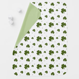 Green Shamrock St.Patrick's Day Baby Blanket