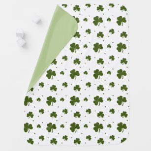 Green Shamrock St.Patrick's Day  Baby Blanket