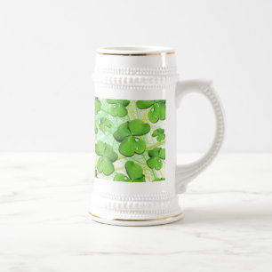 Green Shamrock St Patrick's Day Beer Stein