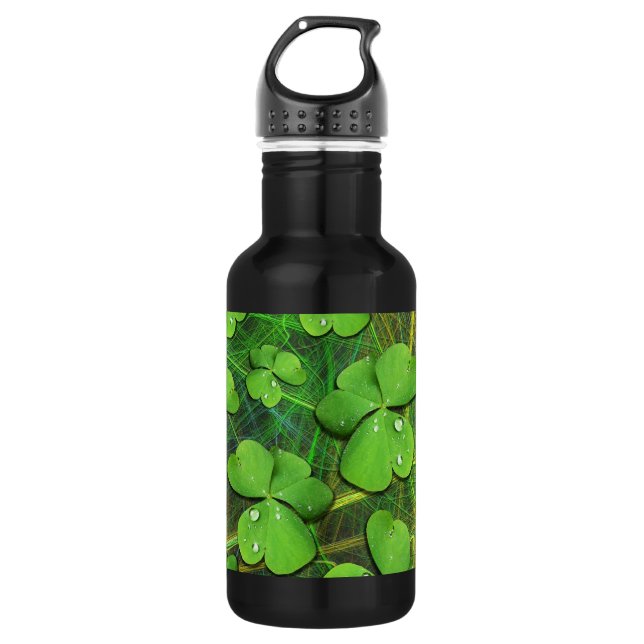 Green Shamrock St Patrick's Day Bottle (Front)