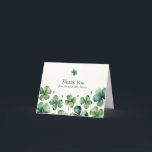 Green Shamrock St. Patrick's Day Bridal Shower Thank You Card<br><div class="desc">Green Shamrock St. Patrick's Day Bridal Shower Thank You Card. Matching items available.</div>