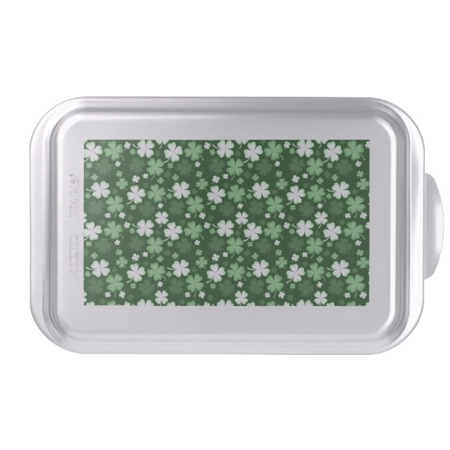 Green Shamrock, St. Patrick's Day Cake Pan (Front)