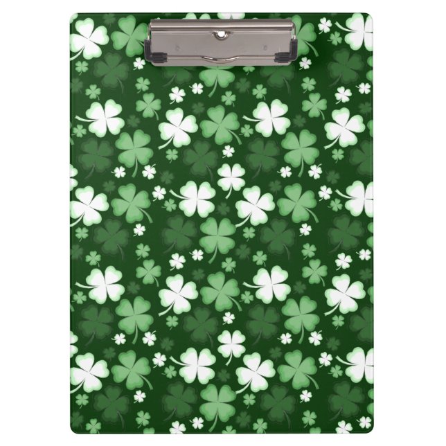 Green Shamrock, St. Patrick's Day Clipboard (Front)