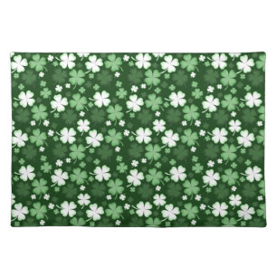 Green Shamrock, St. Patrick's Day Cloth Placemat