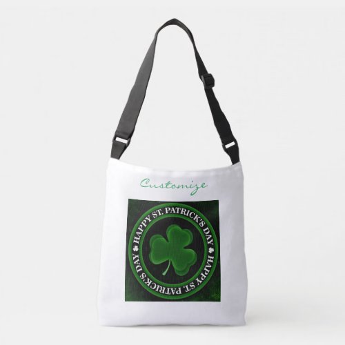 green Shamrock St Patricks Day Crossbody Bag