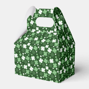 Green Shamrock, St. Patrick's Day Favor Boxes