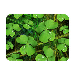 Green Shamrock St Patrick's Day Flexi Magnet
