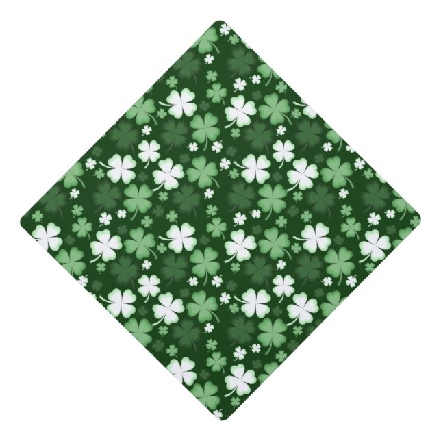 Green Shamrock, St. Patrick's Day Graduation Cap Topper (Front)