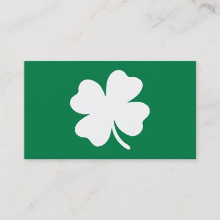Green Shamrock  St Patricks Day Ireland Business Card