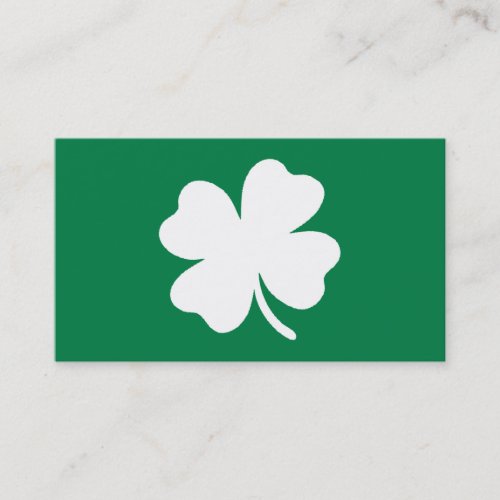 Green Shamrock  St Patricks Day Ireland Business Cards