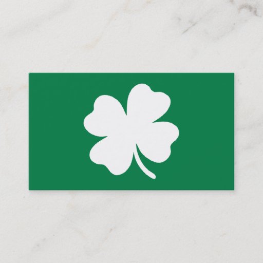 Customizable Green Shamrock  St Patricks Day Ireland Business Cards