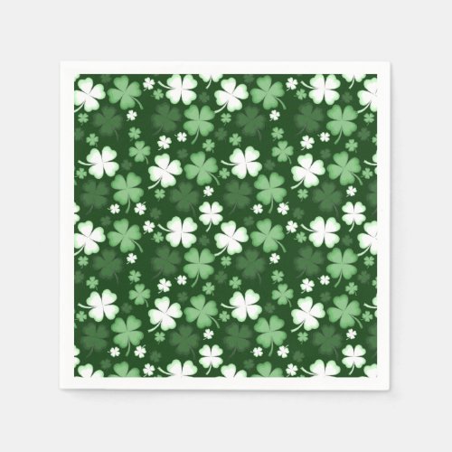 Green Shamrock St Patricks Day Napkins