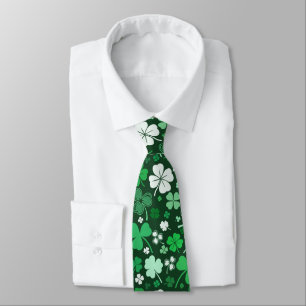 Green Shamrock St. Patrick's Day Neck Tie