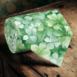 Green Shamrock St. Patrick's Day Neck Tie