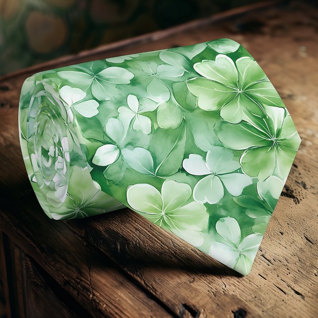 Green Shamrock St. Patrick's Day Neck Tie (Creator Uploaded)
