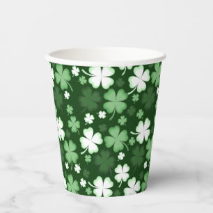 Green Shamrock, St, Patrick's Day Paper Cups