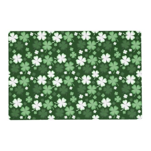 Green Shamrock St Patricks Day Placemat