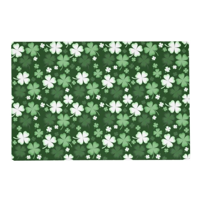 Green Shamrock, St. Patrick's Day Placemat (Front)
