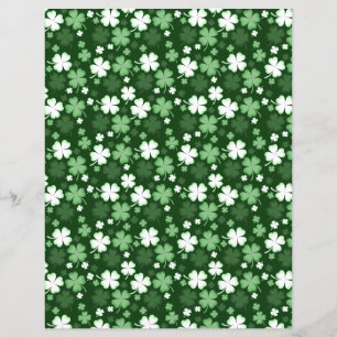Green Shamrock, St. Patrick's Day Scrapbook Paper