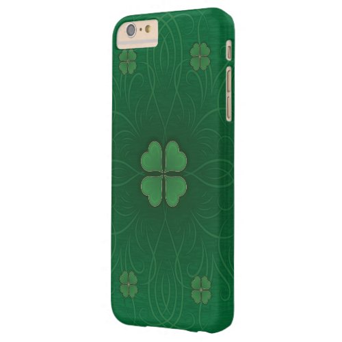 Green Shamrock StPatricks Day Style Barely There iPhone 6 Plus Case