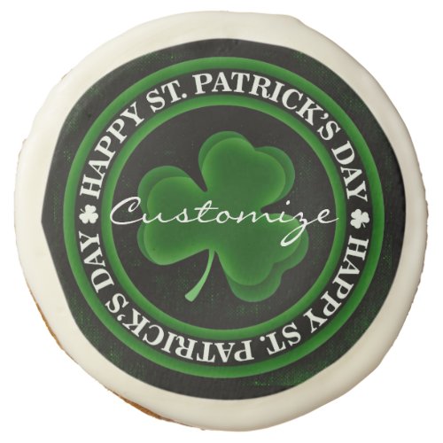 Green Shamrock St Patricks Day  Sugar Cookie