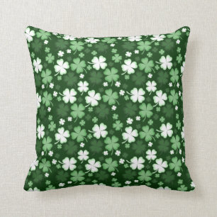 Green Shamrock, St. Patrick's Day Throw Pillow