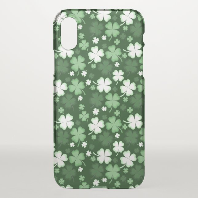 Green Shamrock, St. Patrick's Day Uncommon iPhone Case (Back)