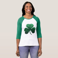 Green shamrock St. Patrick's Day women's shirt