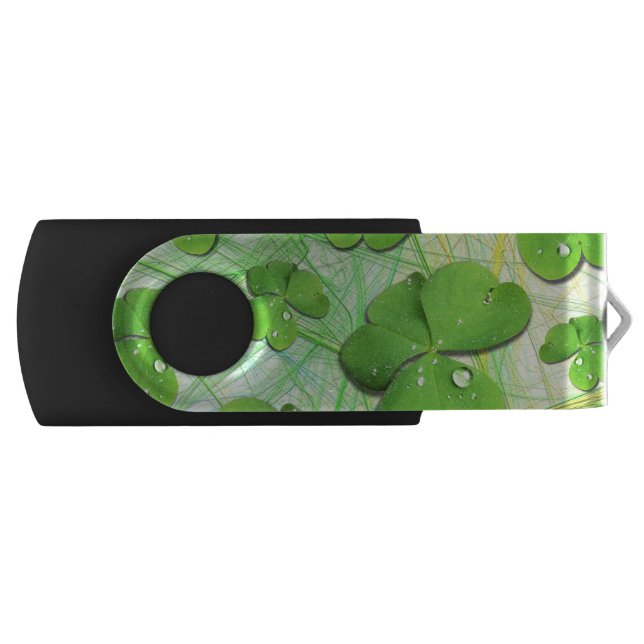 Green Shamrock St Patrick's iPhone 5 Case-Mate Flash Drive (Front)