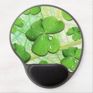 Green Shamrock St Patrick's iPhone 5 Case-Mate Gel Mouse Pad