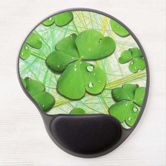 Green Shamrock St Patrick's iPhone 5 Case-Mate Gel Mouse Pad (Front)
