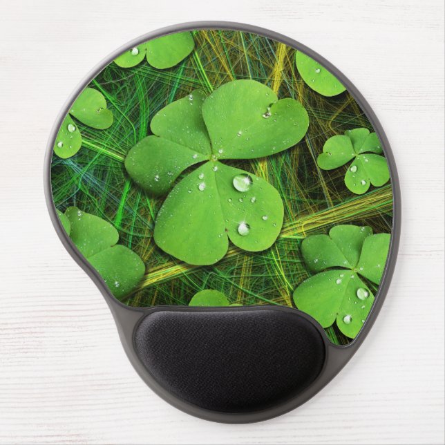 Green Shamrock St Patrick's iPhone 5 Case-Mate Gel Mouse Pad (Front)