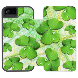Green Shamrock St Patrick's iPhone 5 Case-Mate iPhone SE/5/5s Wallet Case