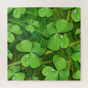 Green Shamrock St Patrick's iPhone 5 Case-Mate Jigsaw Puzzle
