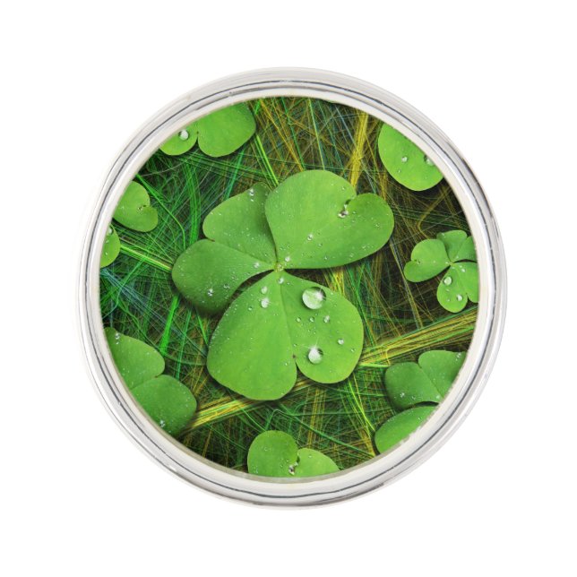 Green Shamrock St Patrick's iPhone 5 Case-Mate Lapel Pin (Front)