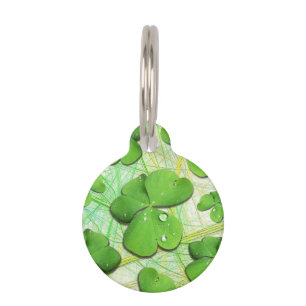 Green Shamrock St Patrick's iPhone 5 Case-Mate Pet ID Tag