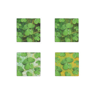 Green Shamrock St Patrick's iPhone 5 Case-Mate Stone Magnet