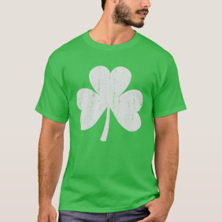 Green Shamrock T-Shirt Distressed St Patrick's Tee