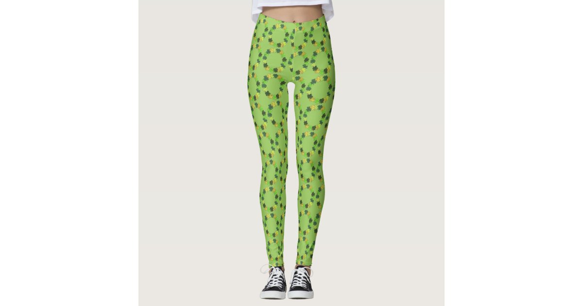 Four leaf clover leggings, Zazzle