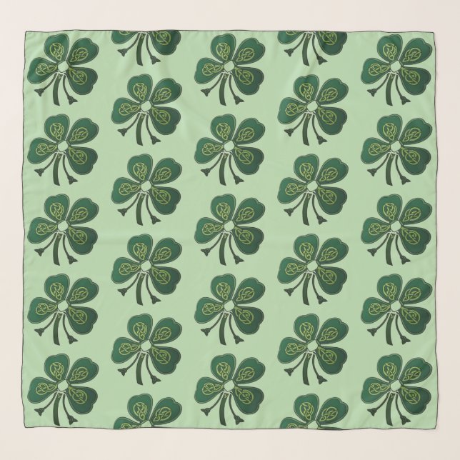 Green Shamrocks 2025 Scarf (Front)