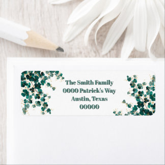 Green Shamrocks and Gold Label